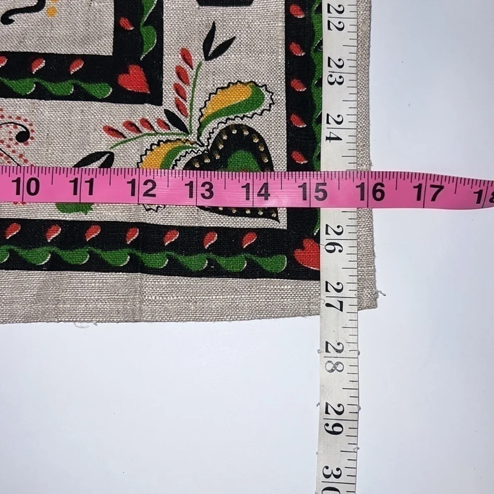 Parisian Prints Linen Table Runner Vintage Dutch Design